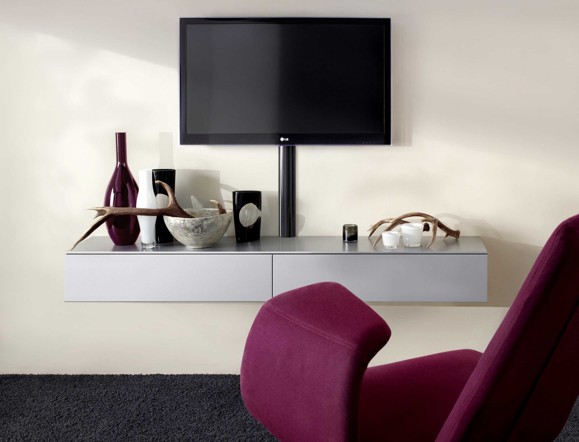 Kabelkanal design kabelkanal versch. längen, titan hochglanz haus ... U küchen mit theke
